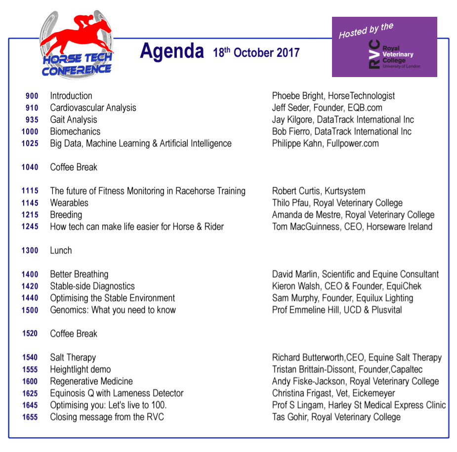 HorseTech Conference Agenda