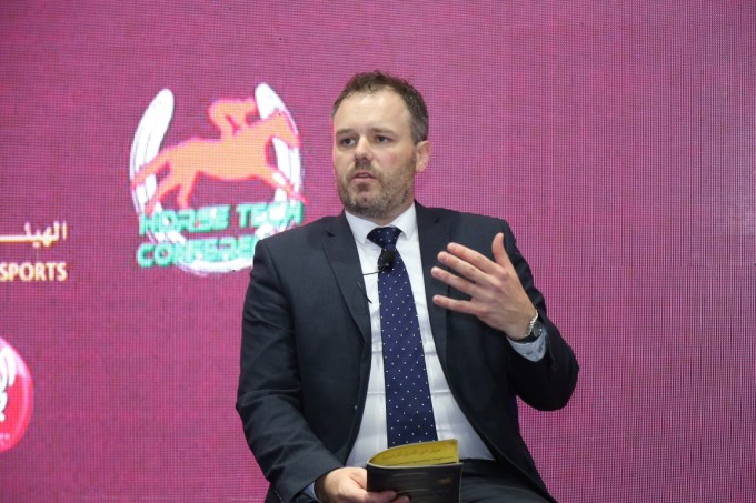 David Doherty talking HorseTech Conference Dubai